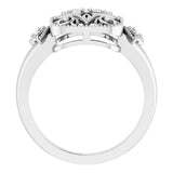 Sterling Silver .05 CTW Natural Diamond Ring