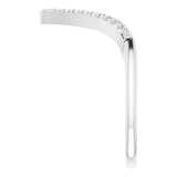 14K White Gold 1/6 CTW Natural Diamond V Ring