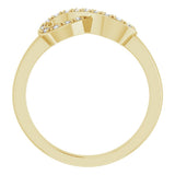 14K Yellow Gold 1/10 CTW Natural Diamond Infinity-Inspired Ring