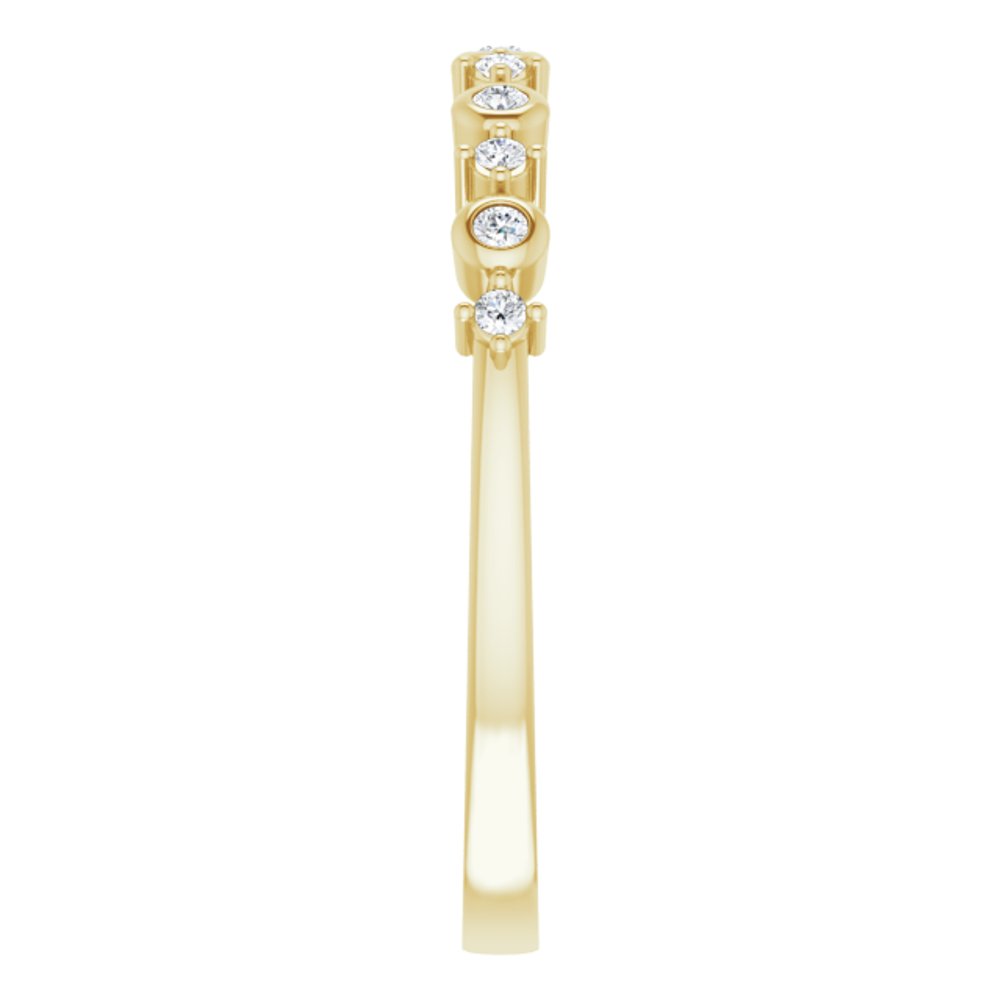 14K Yellow Gold 1/10 CTW Natural Diamond Ring