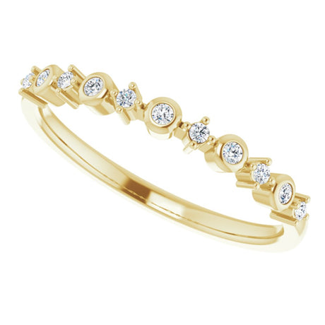 14K Yellow Gold 1/10 CTW Natural Diamond Ring