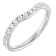 14K White 1/3 CTW Lab Grown Diamond Contour Band