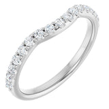 14K White 1/3 CTW Lab Grown Diamond Contour Band