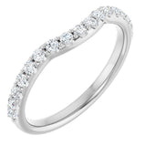 14K White Gold 1/3 CTW Lab Grown Diamond Contour Band