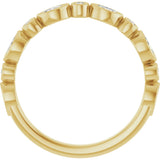 14K Yellow 3/8 CTW Natual Diamond Anniversary Band