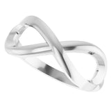 Sterling Silver Infinity-Inspired Ring Size 7