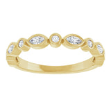14K Yellow 3/8 CTW Natual Diamond Anniversary Band