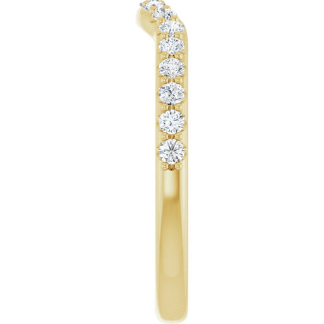 14K Yellow 1/3 CTW Lab Grown Diamond Contour Band