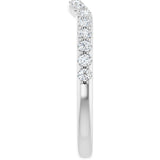 14K White Gold 1/3 CTW Lab Grown Diamond Contour Band