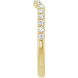 14K Yellow Gold 1/3 CTW Lab Grown Diamond Contour Band