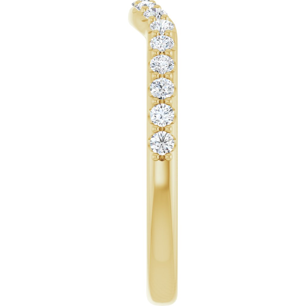 14K Yellow 1/3 CTW Lab Grown Diamond Contour Band