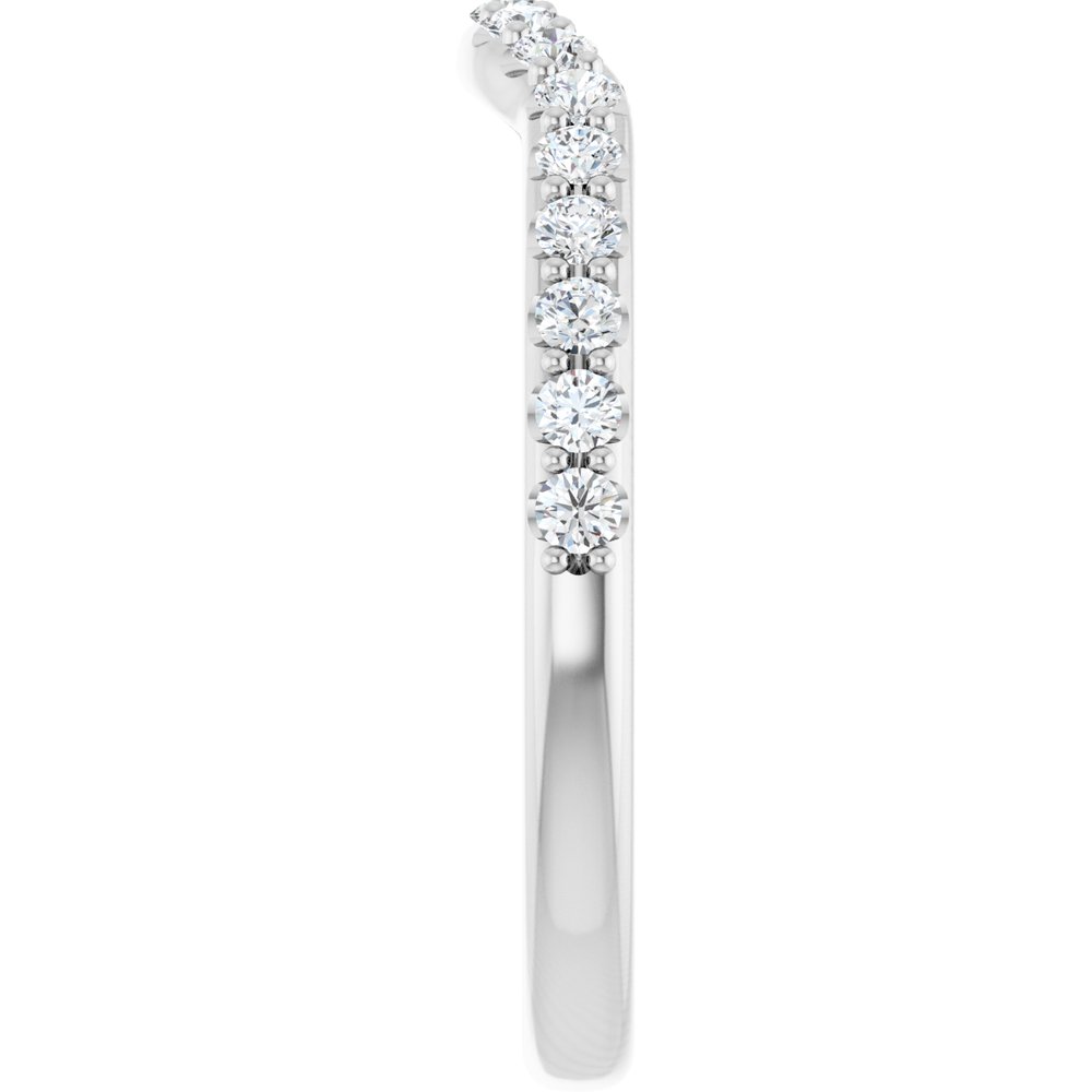 Platinum 1/3 CTW Natural Diamond Contour Band