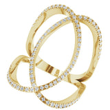 14K Yellow Gold 3/8 CTW Natural Diamond Ring