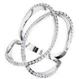 14K White Gold 3/8 CTW Natural Diamond Ring