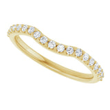 14K Yellow Gold 1/4 CTW Lab Grown Diamond Contour Band