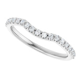 14K White Gold 1/4 CTW Natural Diamond Contour Band