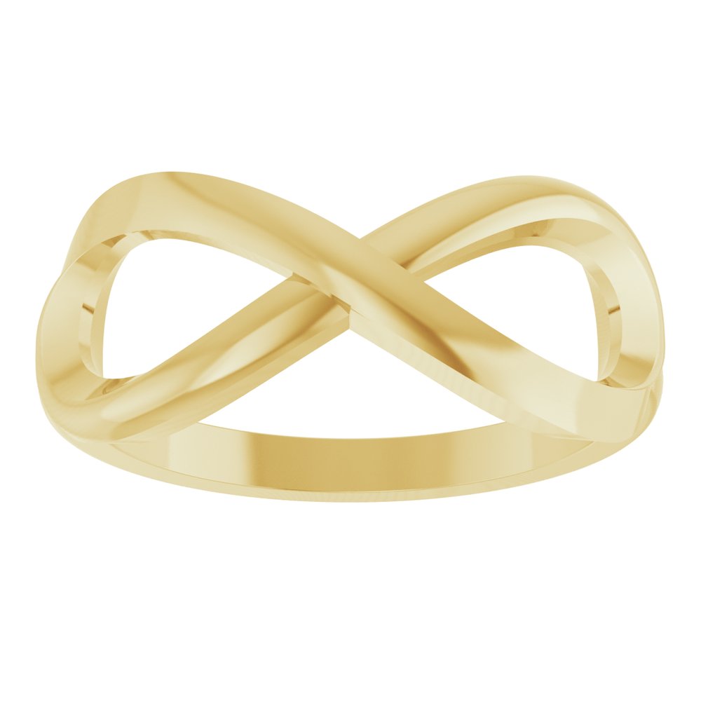 14K Yellow Infinity-Inspired Ring Size 7