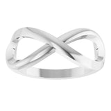 Sterling Silver Infinity-Inspired Ring Size 7