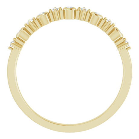 14K Yellow Gold 1/10 CTW Natural Diamond Ring