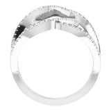 14K White Gold 3/8 CTW Natural Diamond Ring
