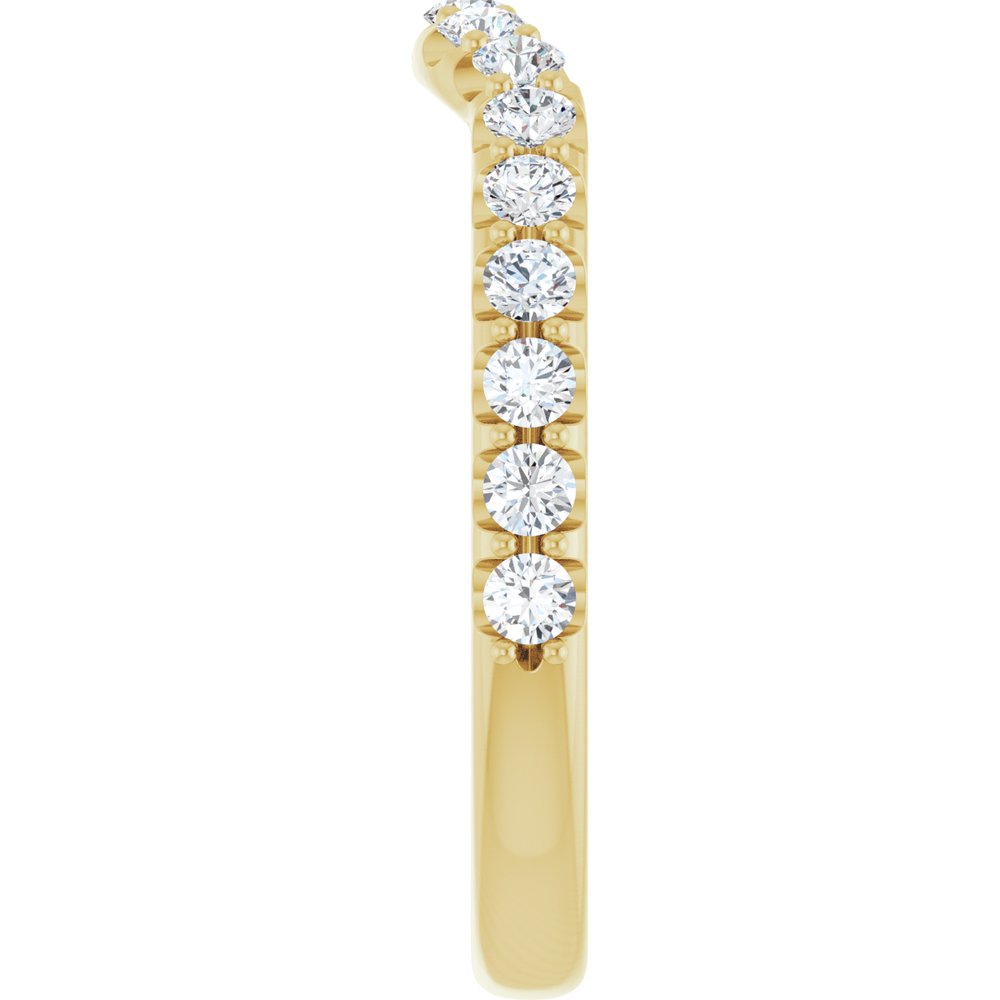 14K Yellow 1/2 CTW Lab Grown Diamond Contour Band