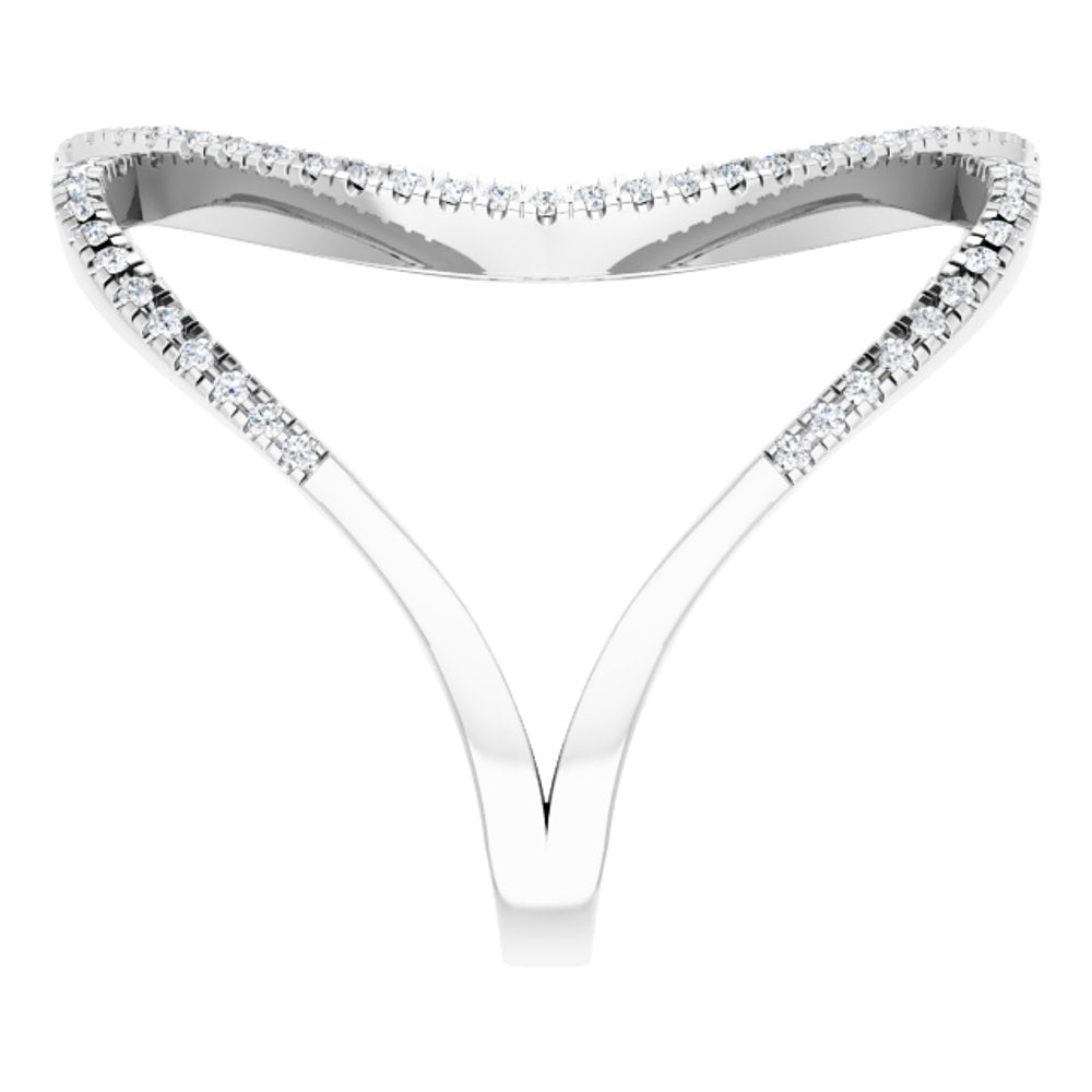 14K White Gold 3/8 CTW Natural Diamond Ring