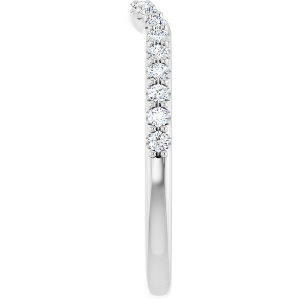 14K White Gold 1/4 CTW Lab Grown Diamond Contour Band