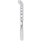 14K White Gold 1/4 CTW Lab Grown Diamond Contour Band
