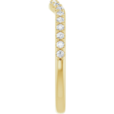 14K Yellow Gold 1/4 CTW Lab Grown Diamond Contour Band