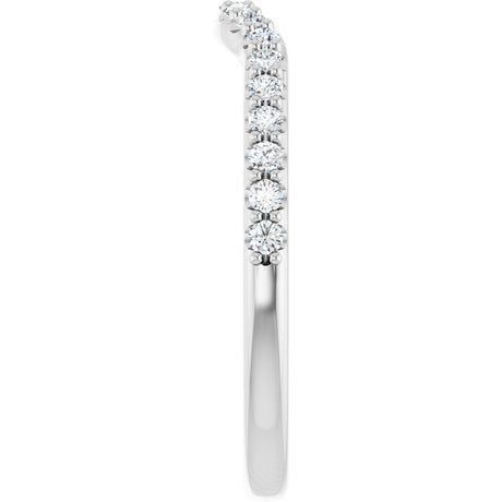 14K White Gold 1/4 CTW Lab Grown Diamond Contour Band