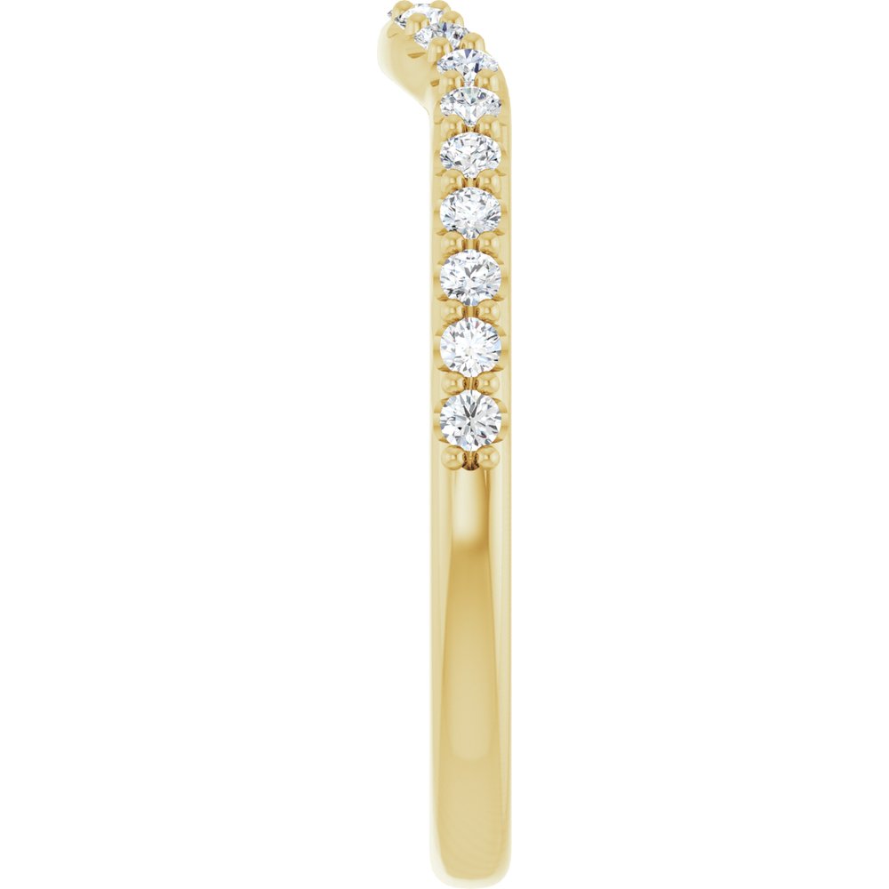 14K Yellow Gold 1/4 CTW Lab Grown Diamond Contour Band