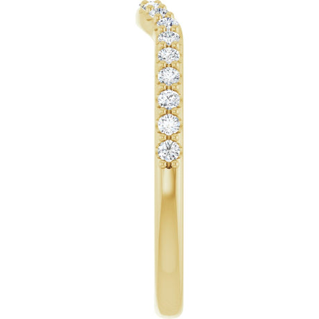 14K Yellow 1/4 CTW Natural Diamond Contour Band