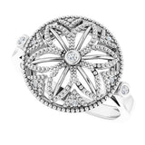 Sterling Silver .05 CTW Natural Diamond Ring Size 7