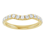 14K Yellow 1/2 CTW Lab Grown Diamond Contour Band