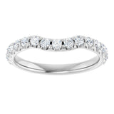 14K White Gold 1/2 CTW Natural Diamond Contour Band