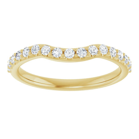 14K Yellow Gold 1/3 CTW Lab Grown Diamond Contour Band