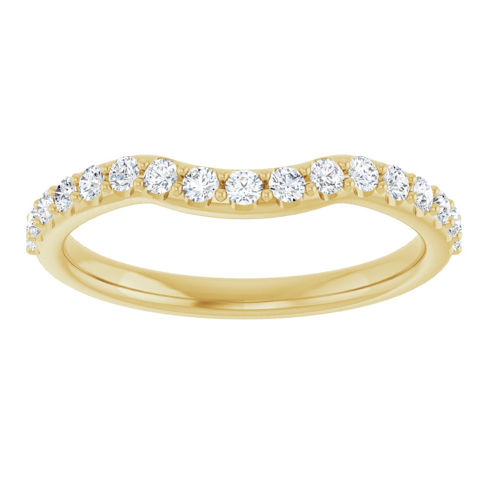 14K Yellow 1/3 CTW Lab Grown Diamond Contour Band