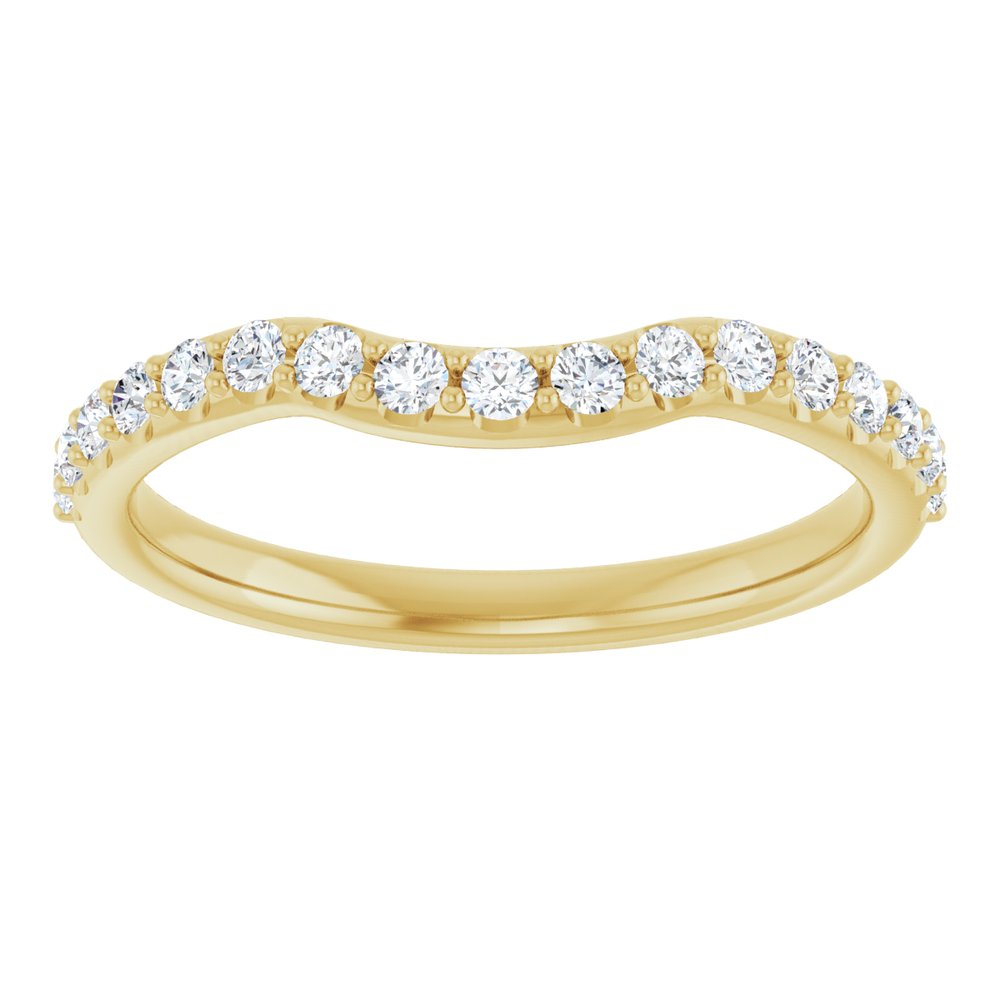 14K Yellow Gold 1/3 CTW Lab Grown Diamond Contour Band