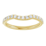 14K Yellow Gold 1/3 CTW Lab Grown Diamond Contour Band