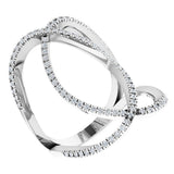 14K White Gold 3/8 CTW Natural Diamond Ring