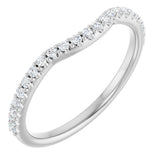 Platinum 1/5 CTW Lab Grown Diamond Contour Band