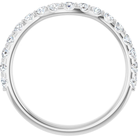 14K White Gold 1/2 CTW Natural Diamond Contour Band