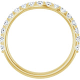 14K Yellow 1/2 CTW Lab Grown Diamond Contour Band