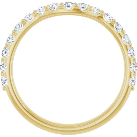 14K Yellow 1/2 CTW Lab Grown Diamond Contour Band