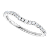 Platinum 1/5 CTW Lab Grown Diamond Contour Band