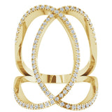 14K Yellow Gold 3/8 CTW Natural Diamond Ring