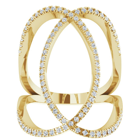 14K Yellow Gold 3/8 CTW Natural Diamond Ring