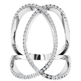 14K White Gold 3/8 CTW Natural Diamond Ring