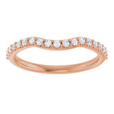14K Rose Gold 1/4 CTW Natural Diamond Contour Band