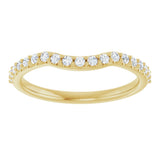 14K Yellow 1/4 CTW Natural Diamond Contour Band